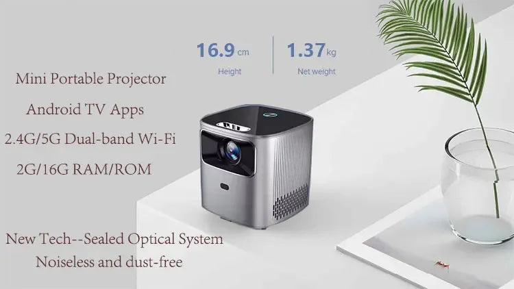 ProjectorT8 Android Mini Projector 4K 5G WiFi 2+16G 5800 Lumens 720P 1080P Full HD LCD LED Home Theater 3D Projector Portable Be