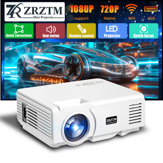 2025 new high-definition projector, 4K projector, built-in speaker, with WIFI, compatible with multiple devices